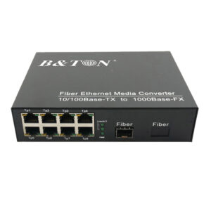 Hot Sale 1sfp+8rj45 Gigabit Media Converter,20km Lc Single Mode For In