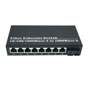 1000m Gigabit 8 Rj45 Port 1 Fiber Port Media Converter Ethernet Switch