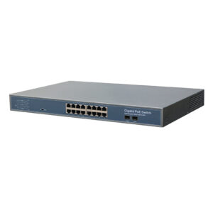 16port Poe Switch With 2uplink 1000m 1sfp Poe Switch 300w Ieee802.3af/